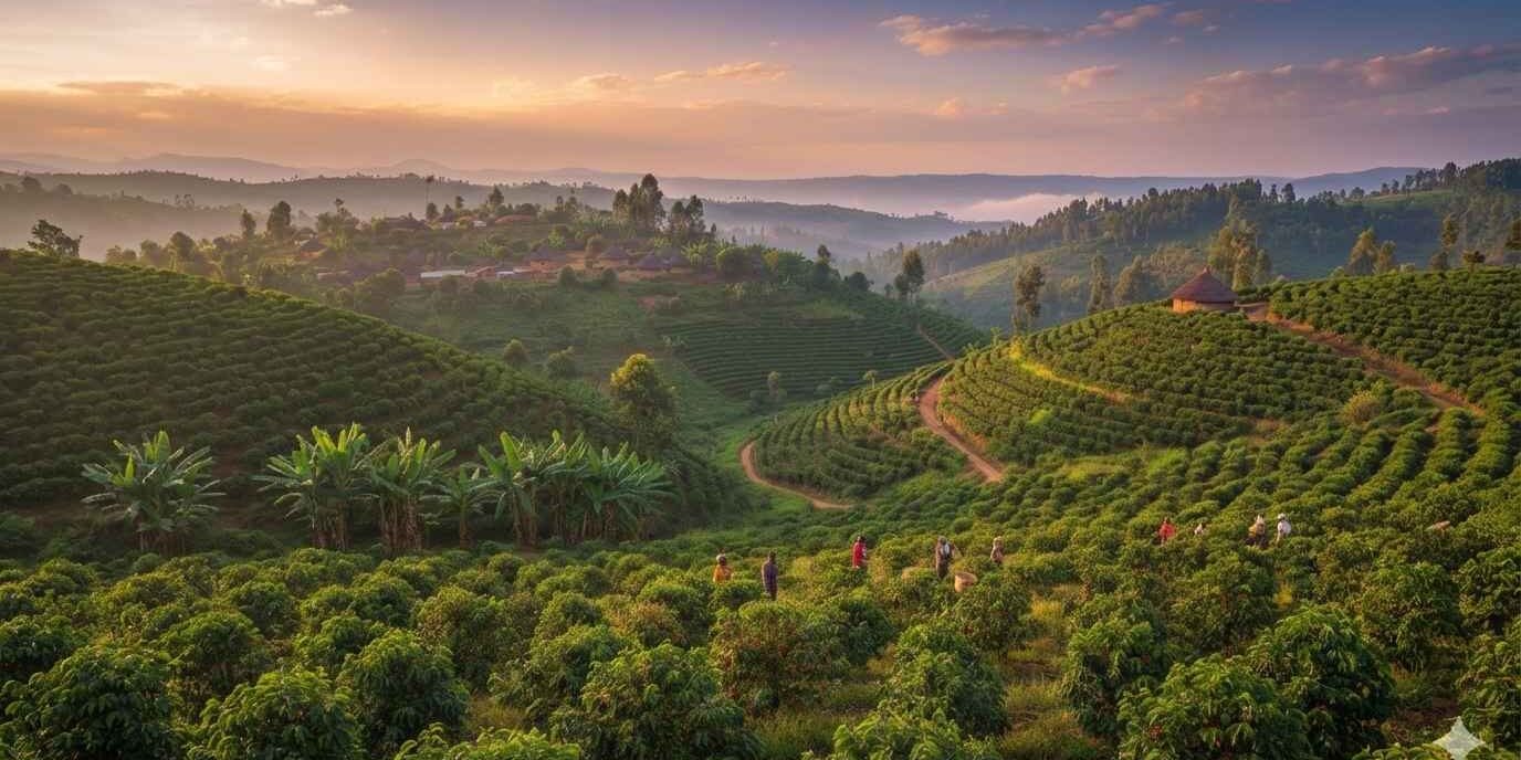 Plantaciones de Café en Yirgacheffe, Etiopía.