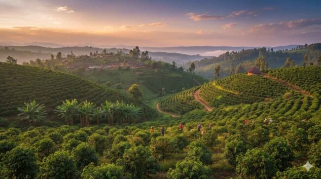 Plantaciones de Café en Yirgacheffe, Etiopía.