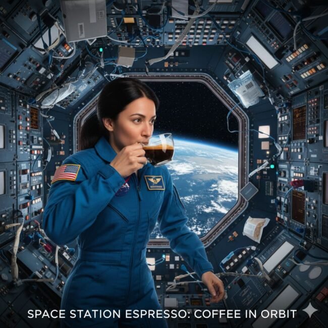 Beber Cafe En La Estacion Espacial Internacional