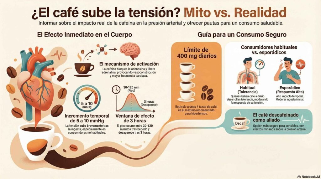 el caf&eacute; sube la tensi&oacute;n