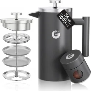 Cafetera prensa francesa de doble pared, Coffee Gator.