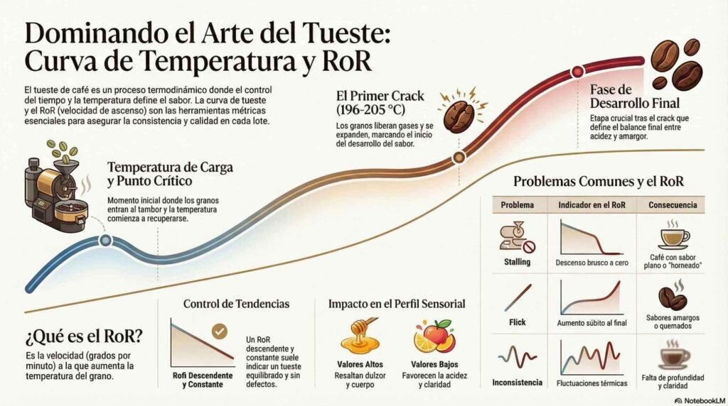 Curva De Temperatura Y Rate of Rise (RoR)
