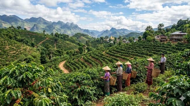 Plantacion De Cafe En Myanmar