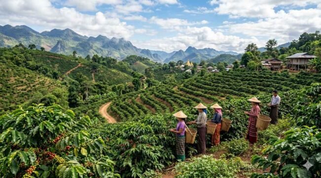 Plantacion De Cafe En Myanmar