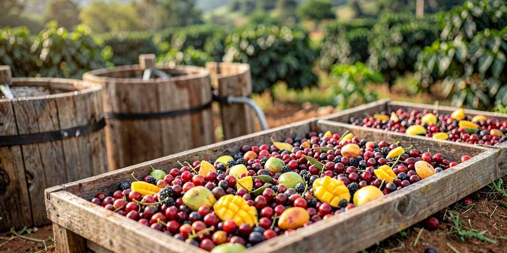 Cafés cofermentados con frutas