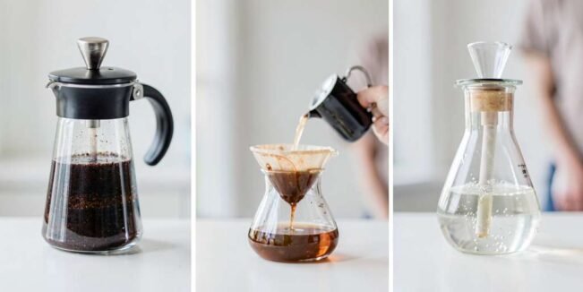 inmersión vs percolación vs vacío en la preparación del café