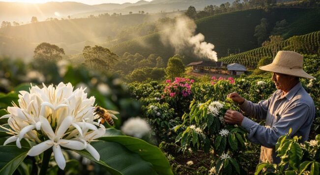 Coffee and Honey: Impact of Flowering on Agricultural Production