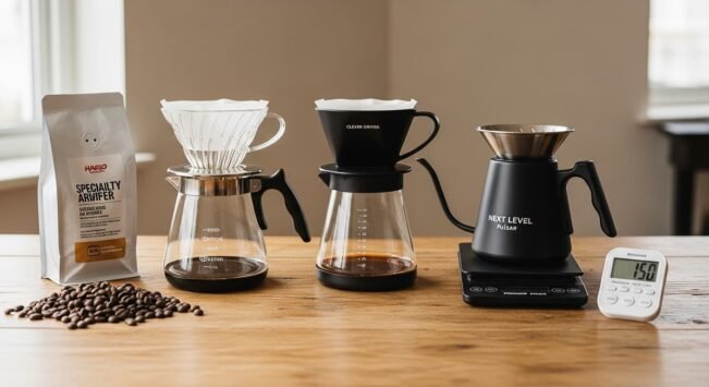 Cafeteras híbridas Hario Switch vs Clever Dripper vs Next Level Pulsar: ¿Cuál elegir?