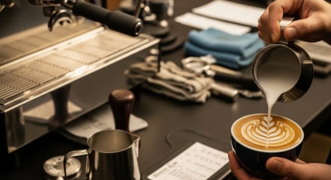 Campeonato de Latte Art: Reglas, Patrones Oficiales de Vertido y Penalizaciones Esenciales