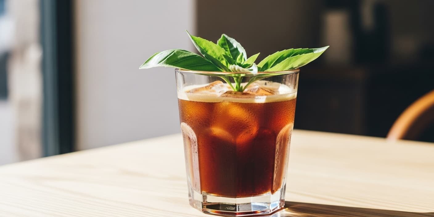 Cold Brew Con Hojas De Albahaca Refresca Tu Verano Con Sabor Y Aroma Cold Brew con hojas de albahaca: refresca tu verano con sabor y aroma