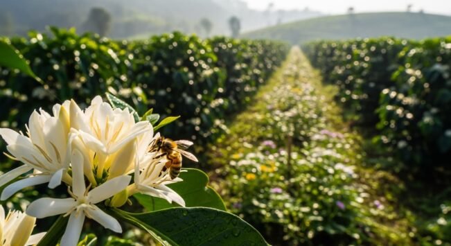 Las abejas y la calidad de tu taza: el impacto de la polinización en café y té