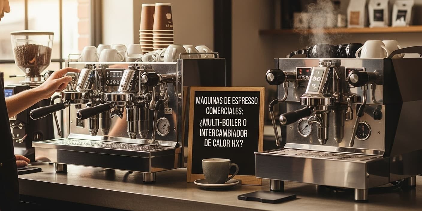 Máquinas de espresso comerciales: Sistema Multi boiler vs Intercambiador de calor HX, ¿cuál elegir?