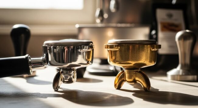 Portafiltros de acero vs latón: ¿Cuál elegir para tu espresso?