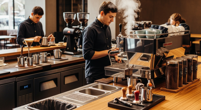 Workflow de la barra de café: ergonomía para ganar velocidad en el servicio y mejorar la experiencia del cliente